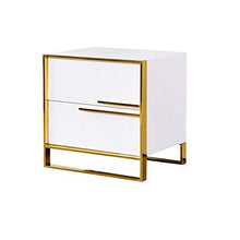 Comodini dell'attrezzatura vivente Armadietto moderno semplice Armadietto di immagazzinaggio leggero della camera da letto Unità del comodino con cassetto Comodino Comodino del letto in ferro battu
