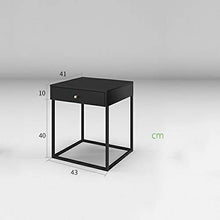 WALNUTA Comodino in Metallo Tavolo da Pranzo Camera da Letto mobili Moderni, mobili Camera da Letto Comodino in Acciaio Quadrato Bianco