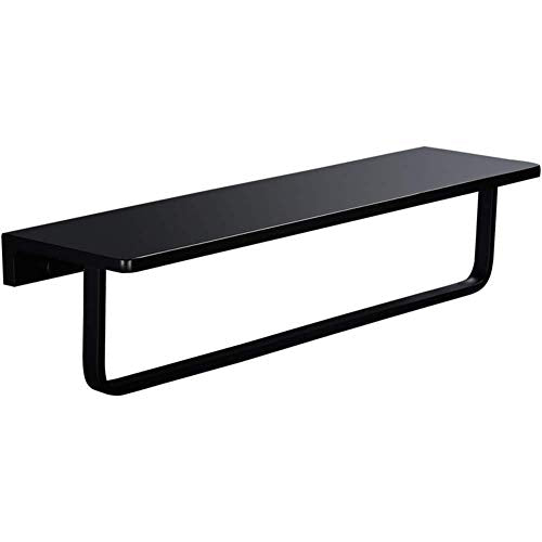 NHLBD Mensola da Bagno, mensola portaoggetti - Doccia Rack for toeletta Non ruggine Mass Storage Shelf for Un Bagno con Rettangolare portasciugamani (370x100x80mm) partizione Bagno