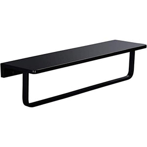 NHLBD Mensola da Bagno, mensola portaoggetti - Doccia Rack for toeletta Non ruggine Mass Storage Shelf for Un Bagno con Rettangolare portasciugamani (370x100x80mm) partizione Bagno