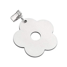 Amusingtao 6 pezzi ciondolo in acciaio inox morsetti tovaglia pesi con clip picnic all'aperto