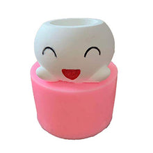 kdjsic Smile Expression Flower Pot Stampo in Silicone per Resina epossidica Concrete Clay Succulente Portacandele per fioriera