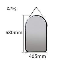 Specchio da Bagno Sospeso A Parete, Specchio da Barba Nero A Parete Specchio per Trucco Antideflagrante HD per Soggiorno Camera da Letto Corridoio Specchio