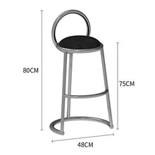 TXXM, sgabello da bar, alla moda, creativo, sedia da bar, sedia da bar e da bar con schienale alto, girevole, sgabello per la colazione, per il ristorante (colore: verde, dimensioni: 75 cm)