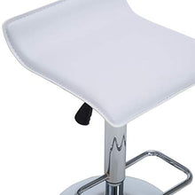 Festnigh 2 pz Sgabelli da Bar Girevoli Regolabili in Similpelle Bianco/Nero/Rosso/Marrone con Poggiapidi,Sedie da Bar Girevoli Regolabili in Ecopelle/Pelle Artificiale 38 x 39 x (64-85) cm