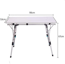 Tavolo da picnic all'aperto Tavolo da tavolo artigianale regolabile in altezza Tavolino con sacchetto di trasporto Tavolo pieghevole in lega di alluminio portatile portatile, ultra-leggero, tour autop