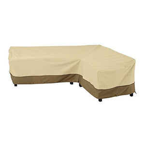 Copertura per mobili da giardino per esterni e mobili da giardino a forma di L, impermeabile 210D, tessuto Oxford per mobili da esterno (colore della foto, dimensioni: 83/264,2x81,3x78,7 cm)