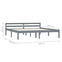SKM Giroletto Grigio in Legno Massello di Pino 160x200 cm (21.74kg)