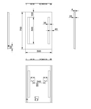 Talos Specchio da bagno LED Horizon, 50 x 70cm