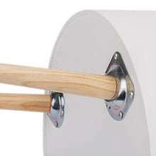 WOLTU TS50ws-2 Set di 2 Comodini Bianchi a 2 Ripiani Contenitore Rotondo Organizzatore da Letto Tavolino da Salotto in Legno