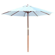 ERLAN Ombrellone da Giardino Ombrellone da 2,7m Ombrellone da Giardino Prato Deck, Ombrello da Tavolo da Mercato All'aperto con 8 Robuste Stecche e Palo di Legno, Beige (Size : Ø 2.7m/9ft)