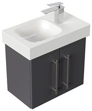 emotion ICONXS53CMRECHTS000104DE - Lavabo con mobiletto, in Legno, 53 x 41 x 29,6 cm, Colore: Antracite Lucido