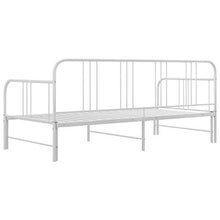 SKM Telaio Divano Letto Estraibile Bianco in Metallo 90x200 cm