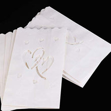 ARTFFEL Vola 50PCS Sacchetti della Candela Amore Forma Scava Fuori Carta Luminary Borse Candela Borsa Fiamma Sacchi di Carta Resistente for Candela (Double Heart) .Compleanno