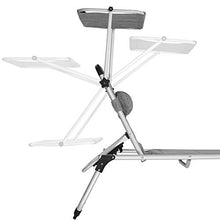 TecTake 800813 Sdraio da Spiaggia, Schienale Regolabile in 6 Posizioni, Parasole Regolabile, Cuscino, Trasportabile, Lettino da Giardino Relax Esterno (Grigio-mélange)