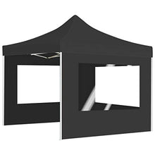 Tidyard Gazebo Pieghevole con Pareti Alluminio 2x2 m Antracite
