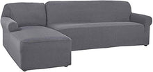 Zhongdalian Copridivano Elasticizzato Separato Chaise Longue - Fodera per Divano Separato a Forma di L (1 Pezzo, 2 posti: 145-185 cm)