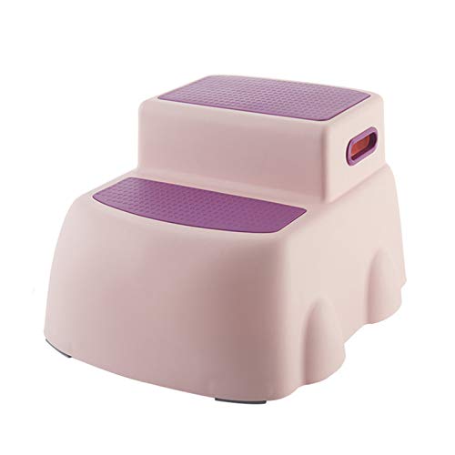 Niduo Bear Sgabello Doppio Passo per I più Piccoli, Toilette Sgabello Poggiapiedi, Divertimento Bagno Servizi Igienici Cassaforte E Antiscivolo Bagni da Cucina,Rosa