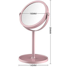 Specchio cosmetico, specchio per il trucco bifacciale da tavolo, specchio cosmetico girevole a 360 °, specchio cosmetico con ingrandimento normale e 5x 2-in-1 adatto per specchio da barba in camera d