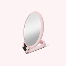 WYMGFD - Specchio ingranditore per trucco, specchio a mano, pieghevole portatile, doppio lato