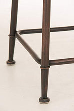 CLP Sedia Bar Queens Design Industrial-Chic In Legno Massiccio E Metallo Verniciato A Polvere Alt. Seduta 44 CM, Colore:bronzo