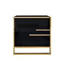 Comodini Armadi di stoccaggio di Vernice in Acciaio Inox Hong Kong Cassetti di Lusso in Stile Hong Kong per Soggiorno (Color : Black, Size : One Size)