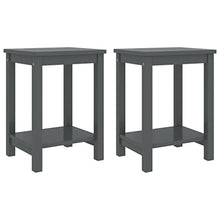 vidaXL Comodini 2 pz Grigio Scuro 35x30x47 cm in Pino Massello