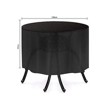 litulituhallo - Copertura rotonda per mobili da giardino, impermeabile, anti aggiornamento, 128 x 71 cm
