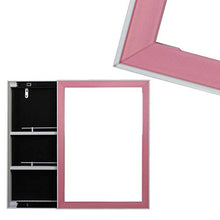WSJ Armadietto a Muro per Bagno Armadietto a Specchio Armadietto Contenitore per Specchio per WC (Colore: Rosa, Dimensioni: a Destra), Rosa,