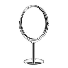 ATUIO - Specchio per Il Trucco, Specchio per Il Trucco Ovale, Specchio da Scrivania con Rotazione di 360 °, Perfetto per Comò o Mobile da Bagno, Argento