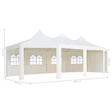 vidaXL Gazebo 834x448x320 cm Bianco Tenda da Party Giardino Tendone per Feste
