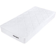 HIFORT Materasso 80x190 cm, molle insacchettate, singolo, molleggio a 7 zone, traspirante, alta elasticità, fibra di bambù, durezza media, 20 cm