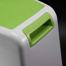 Bobotron - Sgabello a 2 gradini per bambini, con impugnatura morbida antiscivolo per la sicurezza come sgabello da bagno, vasino e sgabello da cucina, colore: verde