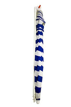 Shelta Australia - Ombrellone da spiaggia, 180 cm, a righe bianche e blu