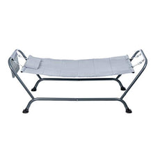 Enrico Coveri Amaca Lettino Grigio Con Struttura In Acciaio, Tessuto Impermeabile e Tasca Portaoggetti, Perfetta Per Arredo Giardino, Terrazzo e Balcone (Grigio)
