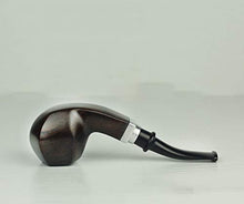 Pipa fumante curva in legno, filtro da 9 mm con filtro centrale Pipa da tabacco, misura media, con accessori, A1