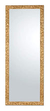 MO.WA Specchio da parete 55x145, cornice legno finitura oro, specchiera classica dorata, muro o appoggio. Made in Italy.