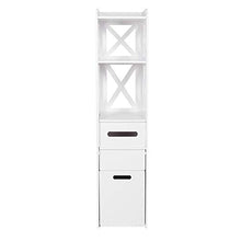 Longzhuo Armadietto da Bagno con Armadio Alto, Mobile da appoggio Tallboy, Armadietto da Bagno Impermeabile Armadietto da Bagno Organizzatore di stoccaggio da Bagno per la casa 12 8 x 32 x125cm