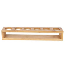 Portabottiglie per vino Portabicchieri in vetro Porta desktop in legno Singola 6 Bottiglie Portabottiglie Portabicchieri Espositore Organizzatore(32.8 x 6 x 5.5cm)