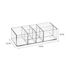 iDesign Armadietto medicinali per bagno, Contenitore medicine piccolo a 7 scomparti, Organizer medicinali in plastica facile da lavare, trasparente