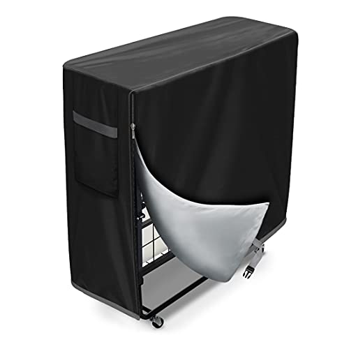 WES - Copertura pieghevole antipolvere per interni ed esterni, regolabile, impermeabile, multifunzione, colore: Nero