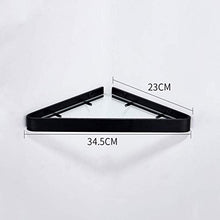 Mensola in Vetro per Bagno, treppiede angolare cestello angolare per Bagno, Spazio Bagno Nero in Alluminio L34,5 cm e Tempi; L 23 cm