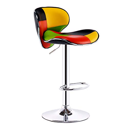 Sgabello Moderno ed Elegante con Schienale Confortevole in PU Resistente Watedr per Sala da Pranzo, sgabelli da Bar con Isola Regolabile in Altezza 22,4 '' ~ 30,3 ''