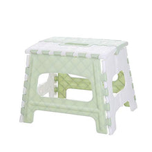 Sgabello Pieghevole da bagno Sgabello pieghevole per bambini Adulti Adulti Plastica Camping BBQ Cassaforte Sedia pieghevole portatile con manici Sgabello da bagno antiscivolo ( Color : Light Green )