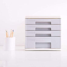 Archivi di File Forniture di Alta qualità Livelli Alto-Trasparente Resina cassetti Data Storage Box Office Tavolo Desktop Cupboard Pp di plastica - 26.5x34.4x25cm libreria (Color : White)