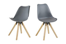 Amazon Brand - Movian Arendsee - Set da 2 sgabelli da bar, 55 x 48,5 x 85 cm (Lu x La x A), grigio