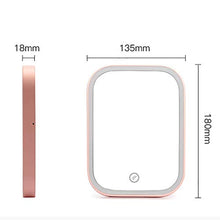 Specchio ingranditore, Lampada per specchio per il trucco Specchio per il trucco protettivo Specchio per il trucco a luce morbida Schermo tattile a LED Beauty Mini Specchio per il trucco da tavolo Al