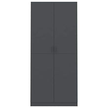 Tidyard Armadietto da Parete con 2 Ante Ripiani Regolabili Camera da Letto e Ingresso Arredo Camera da Letto Arredamento 90x52x200 cm Grigio