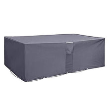 SONGMICS Copertura per Mobili da Giardino, Copertura Protettiva in Tessuto Oxford 600D Impermeabile e Anti-dissolvenza per Tavoli e Sedie all’Aperto, 200 x 160 x 70 cm, Grigio Scuro GFC91G