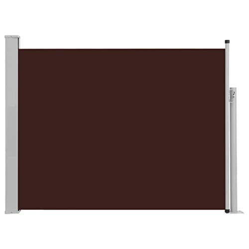 Festnight Tenda da Sole Laterale per Patio, Tende da Sole Paravento Laterale 170x500 cm Marrone